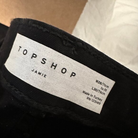 Topshop Jamie High Waist Skinny Jeans | Black | Size 28 - Picture 4 of 4
